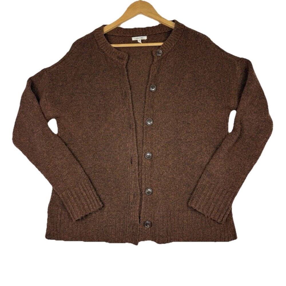 Maurices Brown Knit Cardigan Medium‎ Button Front Soft Cozy Womens Sweater